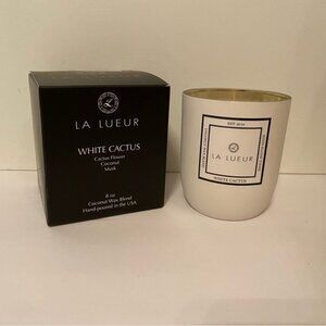 LA LUEUR CANDLE NEW IN BOX WHITE CACTUS SCENT COCONUT WAX BLEND 8 oz USA